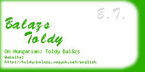 balazs toldy business card