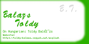 balazs toldy business card